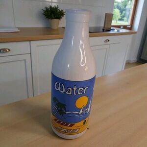 Vintage Carlton Milk Glass Water Bottle